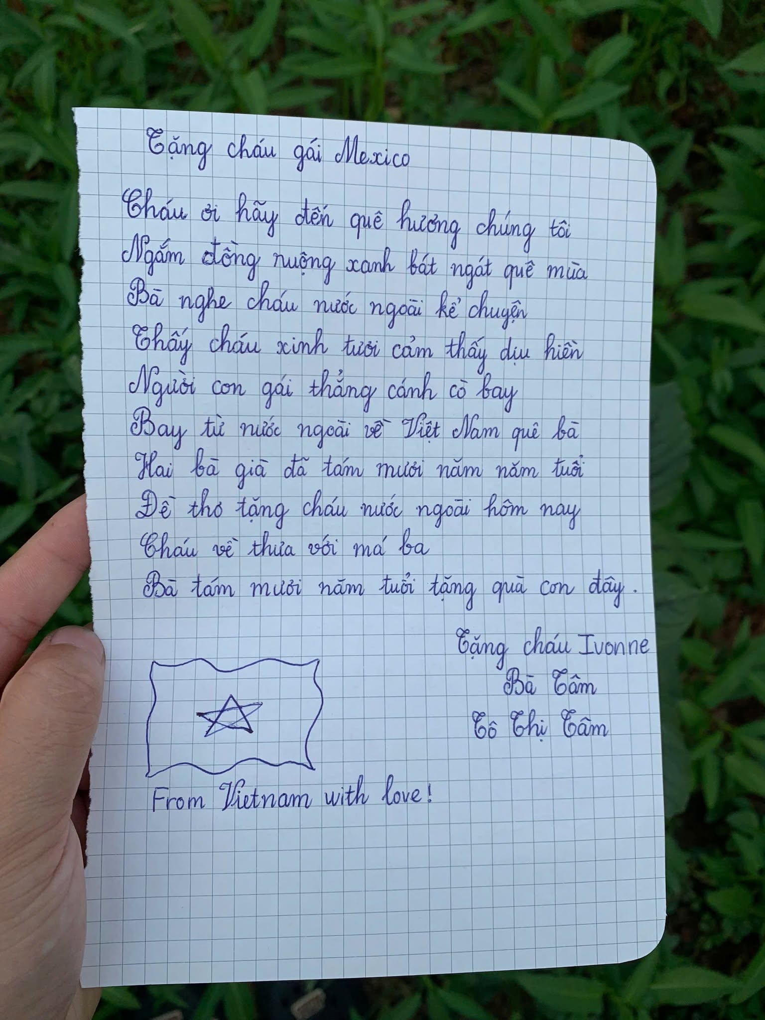 Bài thơ của bà